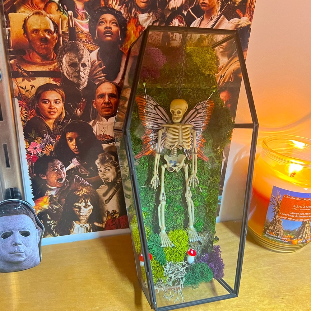 Halloween Skeleton Fairy Coffin Terrarium
